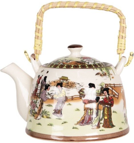 Theepot | 18*14*12 cm / 0.8L | Multi | Porselein | Rond | Chinees | Clayre & Eef | 6CETE0064