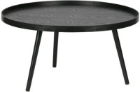 Woood Mesa Bijzettafel XL - Hout - Black - 39x78x78