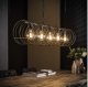 Livin24 Industriële hanglamp Curl Charcoal 5-lichts