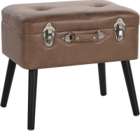 Beliani Hocker kunstleer bruin MALLARD