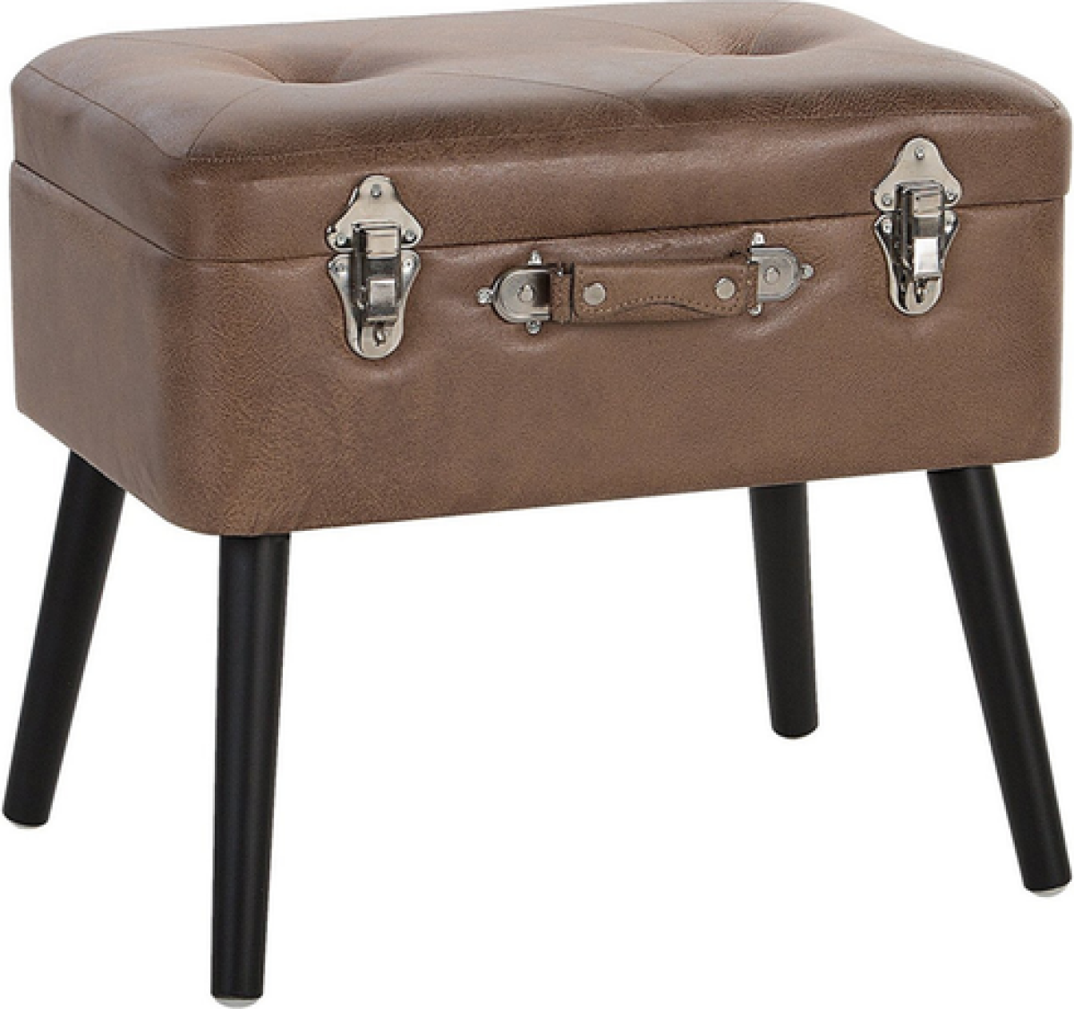 Beliani Hocker kunstleer bruin MALLARD