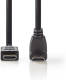 Nedis High Speed HDMI-kabel met Ethernet | HDMI-connector - HDMI-connector 90° haaks | 1,5 m | Z