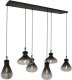 Steinhauer hanglamp Flare 6 lichts - smoke glas