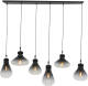 Steinhauer hanglamp Flare 6 lichts - smoke glas