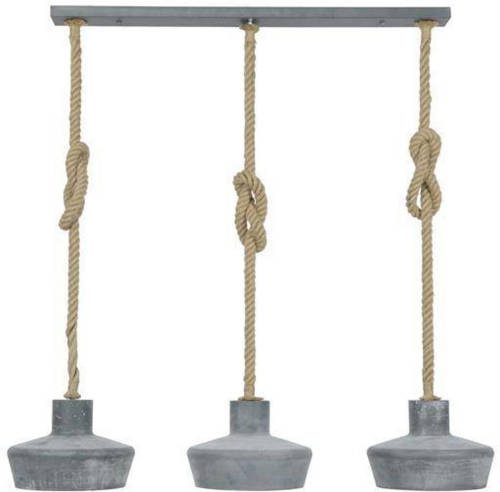 Dimehouse Hanglamp Industrieel Zara - Ø28 cm Betonlook - 3-lichts