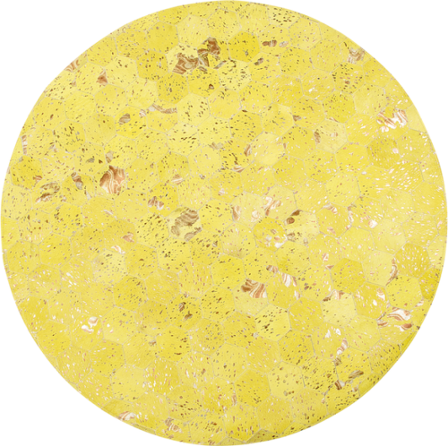Beliani Vloerkleed geel ø140 cm ZEYTIN