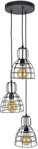 Urban interiors Hanglamp Francis 3-lichts Ø20x28 Vintage black