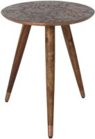 Dutchbone Bast Bijzettafel - Ø40xH50 Cm - Sheeshamhout Met Koper