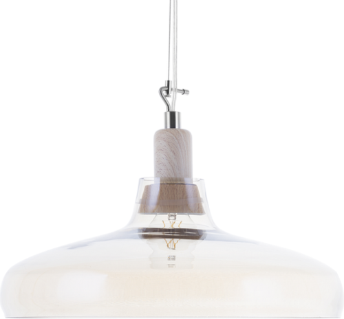 Beliani Hanglamp glas goudgeel ALIKOS