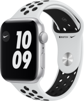 Apple Watch Nike SE GPS 44mm (Zilver) Sportband (Wit)