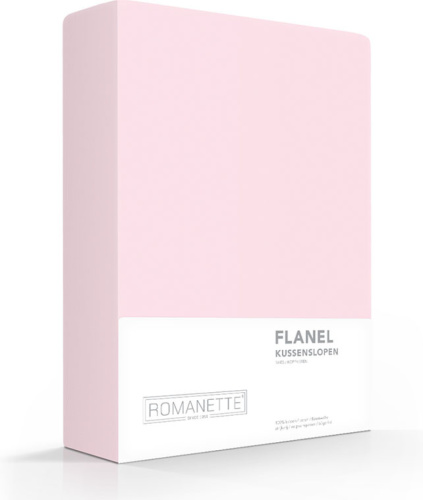 Romanette 2-PACK: Kussenslopen Verwarmend Flanel - Roze
