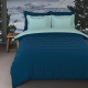 Romanette Comtesse - Verwarmend Flanel - Teal/Mistygreen 2-persoons (200 x 200/220 cm + 2 kussenslopen) Dekbedovertrek