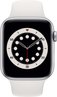Apple Watch Series 6 GPS 44mm (Zilver) Sportband (Wit)