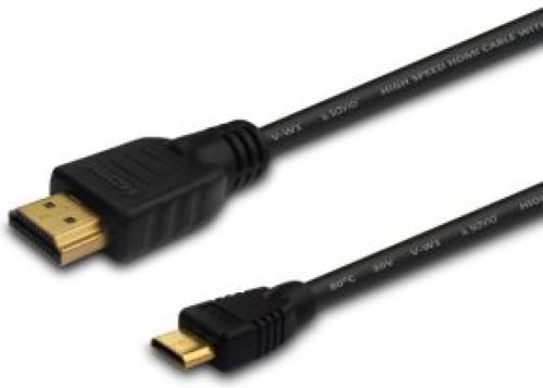 Savio CL-09 HDMI kabel 1,5 m HDMI Type A (Standaard) HDMI Type C (Mini) Zwart