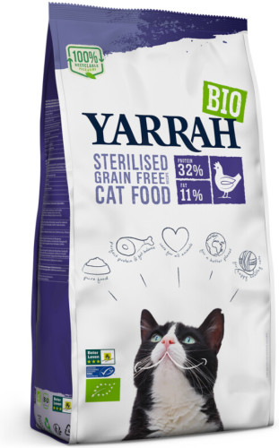 6x Yarrah Biologisch Kattenvoer Sterilised 700 gr