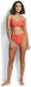 Seafolly high leg bikinibroekje met rib structuur koraalrood