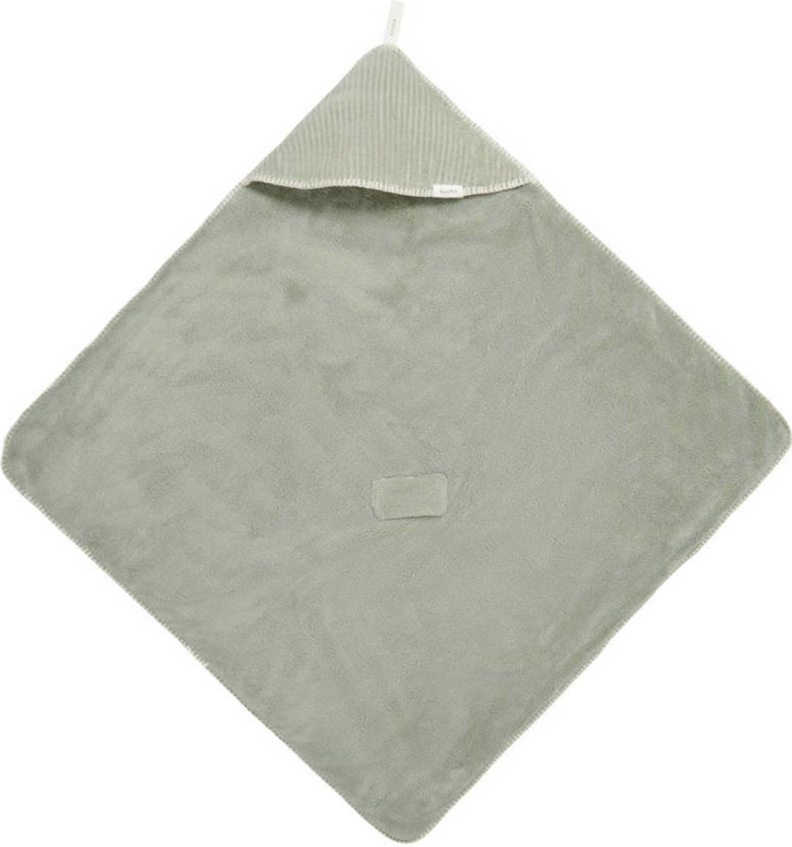 Koeka omslagdoek teddy/corduroy Vik 100x100 cm groen