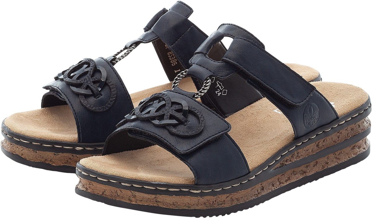 Rieker Slippers met decoratieve elementen