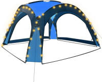 VidaXL Partytent met LED en 4 zijwanden 3,6x3,6x2,3 m blauw