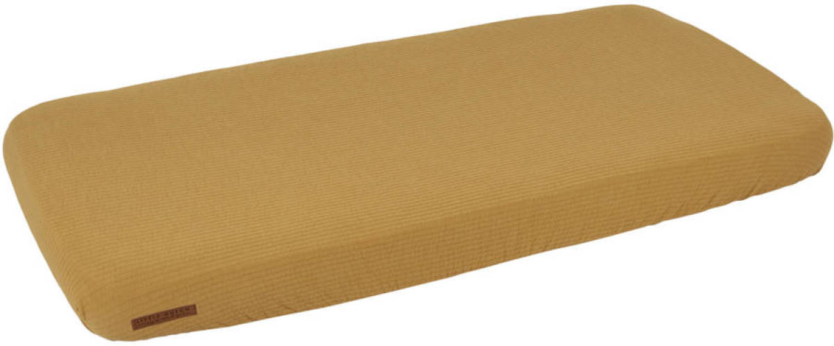 Little Dutch katoenen ledikant hoeslaken 60x120 cm Pure Ochre