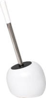4Goodz Keramische toiletborstelset Kiezelsteen - Wit - 15x15x39 cm