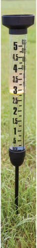 Merkloos 1x Regenmeter/neerslagmeter kunststof 105 cm - Tuinartikelen - Regenmeters/neerslagmeters
