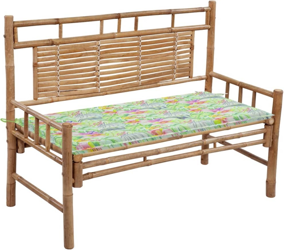 VidaXL Tuinbank met kussen 120 cm bamboe