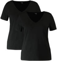 MS Mode basic T-shirt set van 2 zwart