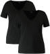 MS Mode basic T-shirt zwart