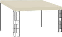 VidaXL Wandprieel 3x4 m stof crème