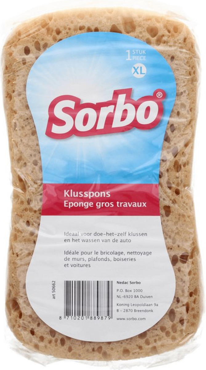 Viscose Sorbo schoonmaakspons / klusspons XL 20 x 11 cm
