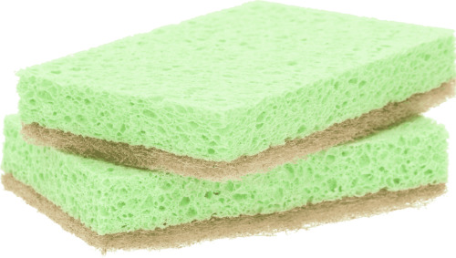 Greenminds 2x Huishoud producten milieubewuste afwas/schoonmaaksponsjes 10 cm