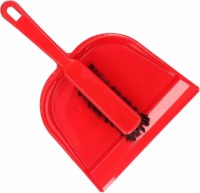 Merkloos Plastic stoffer en blik rood