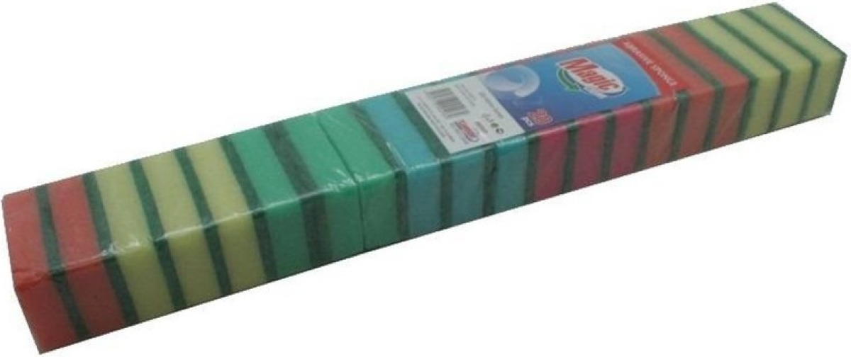 Merkloos Gekleurde schuursponsjes 20 stuks
