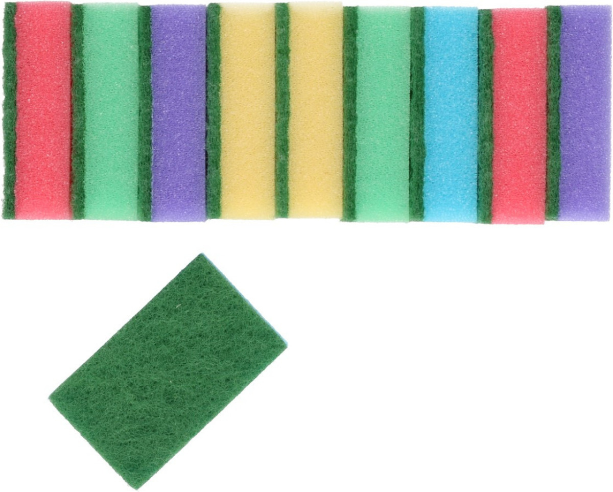 Merkloos 20x Schoonmaak producten huishouden sponsjes 8 cm