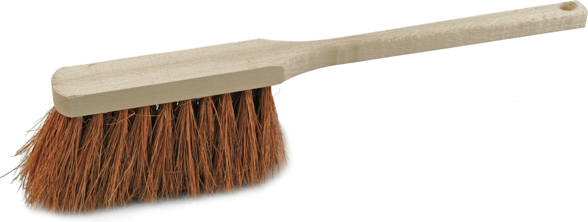 Sorx Houten stoffer/handveger met kokosvezel 45 cm voor binnen en buiten