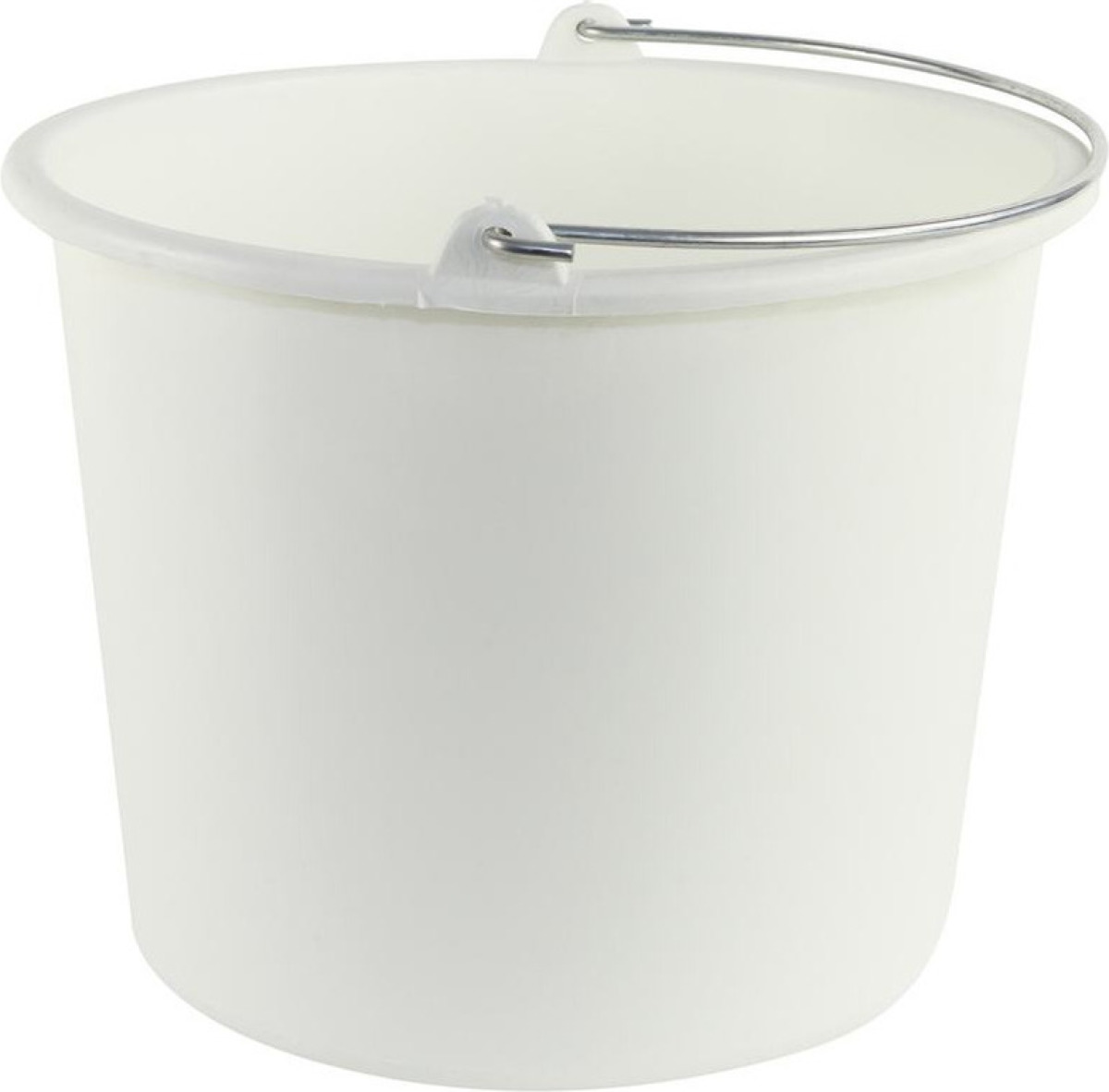 Merkloos 1x Schoonmaakemmers/huishoudemmers 12 liter wit