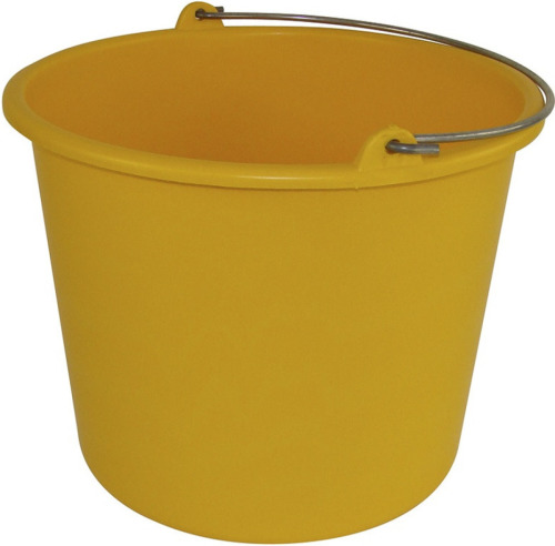 Forte Plastics 1x Schoonmaakemmers/huishoudemmers 12 liter geel