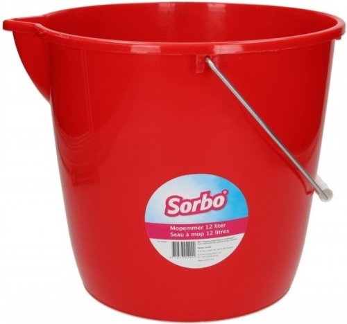 Sorbo Rode mopemmer / emmer 12 liter met schenktuit