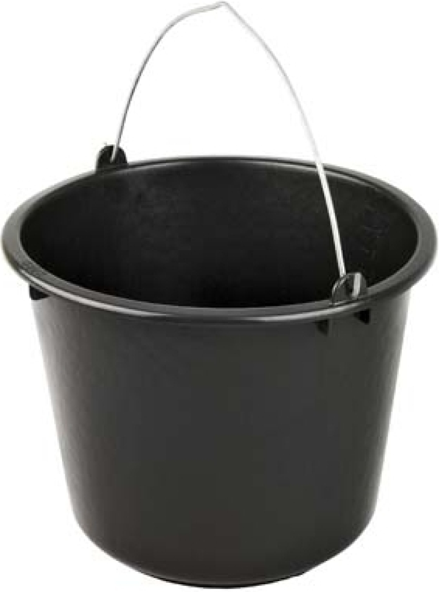 Merkloos Zwarte emmer 12 liter