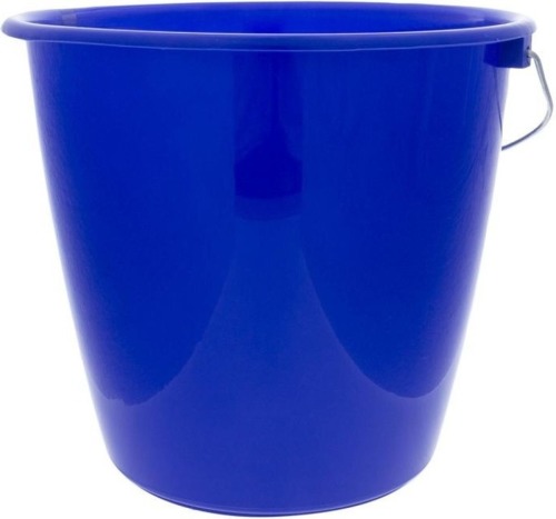 Merkloos Blauwe plastic emmer 5 liter