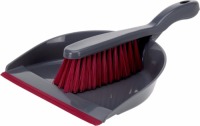 Merkloos Stoffer en blik grijs/roze