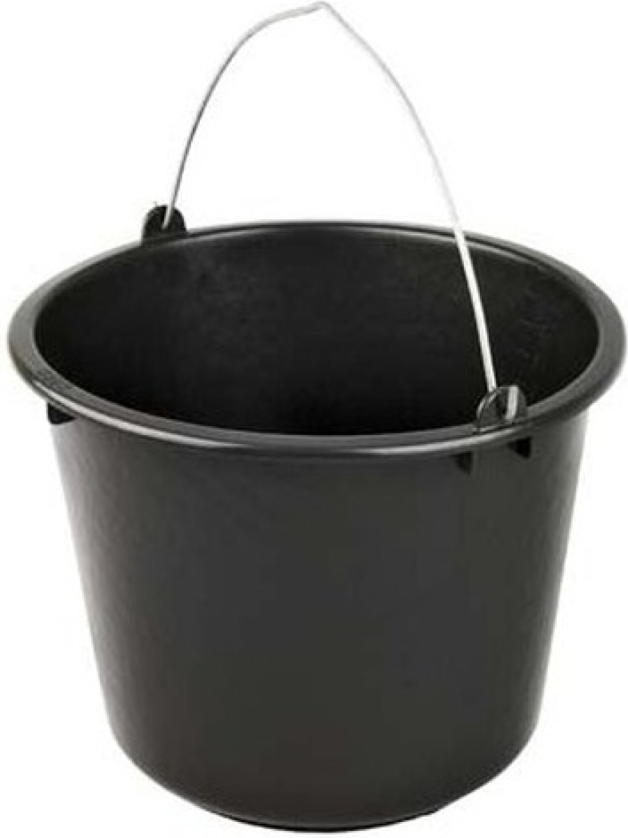 Merkloos Zwarte sopemmer 12 liter