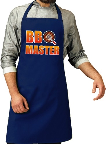 Bellatio Decorations Bbq schort BBQ Master kobalt blauw voor heren