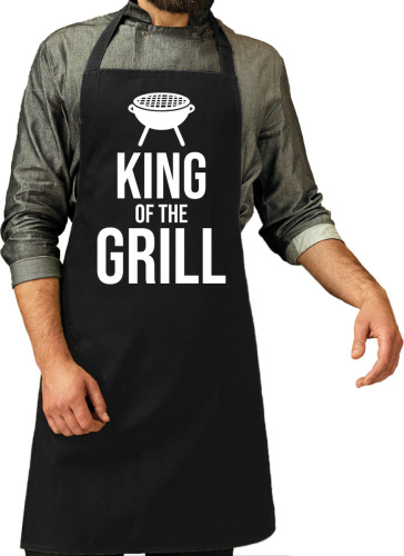 Bellatio Decorations King of the grill barbecue / keuken schort zwart voor heren