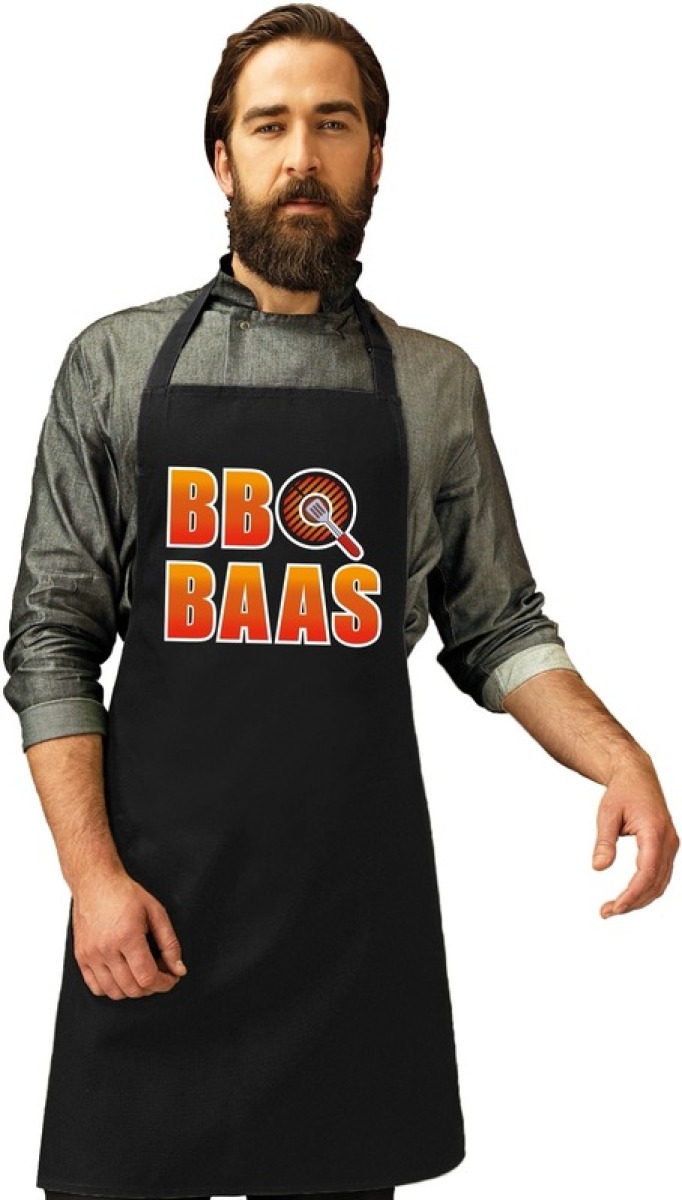Bellatio Decorations Barbecueschort BBQ Baas zwart heren