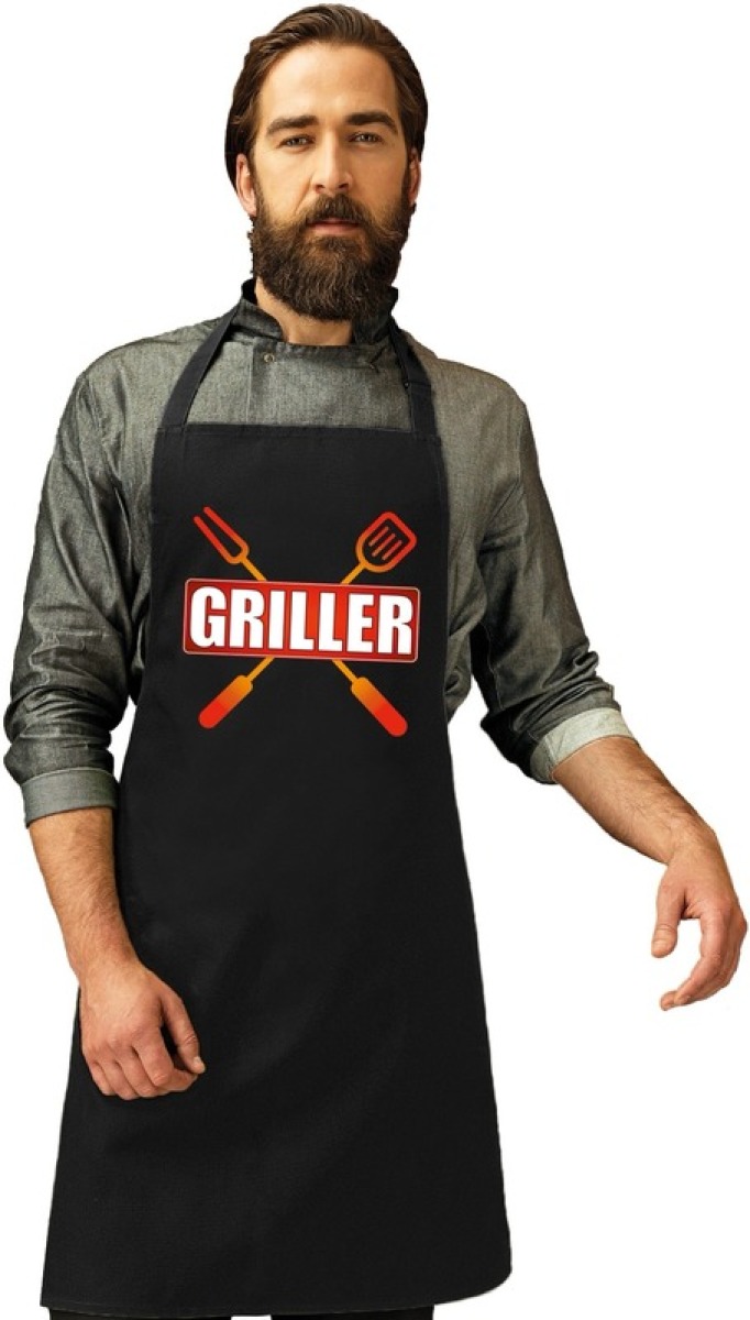 Bellatio Decorations Barbecueschort Griller zwart heren