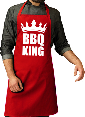 Bellatio Decorations Bbq schort BBQ King rood voor heren