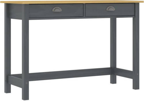 VidaXL Wandtafel Hill Range met 2 lades 110x45x74 cm grenenhout grijs