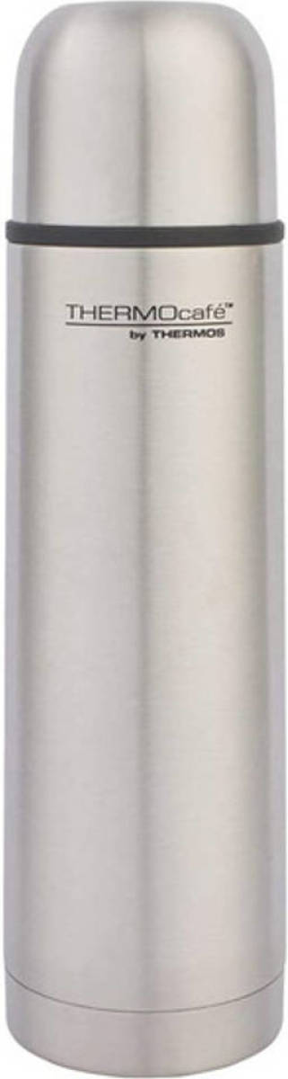Merkloos Thermofles / isoleerkan zilver rubber 0.5 L - RVS - thermosflessen / isoleerflessen